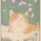 Japanese Tabby Cat Bathtub Canvas Wall Art Japandi Bathroom Decor Print 9