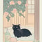 Japanese Tabby Cat Bathtub Canvas Wall Art Japandi Bathroom Decor Print 13