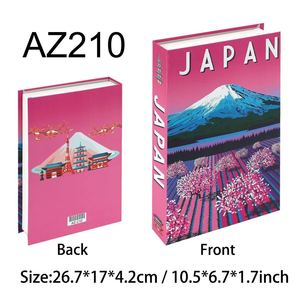 Travel Style Fake Book Decor Storage Box Decorative Coffee Table Book Box 2