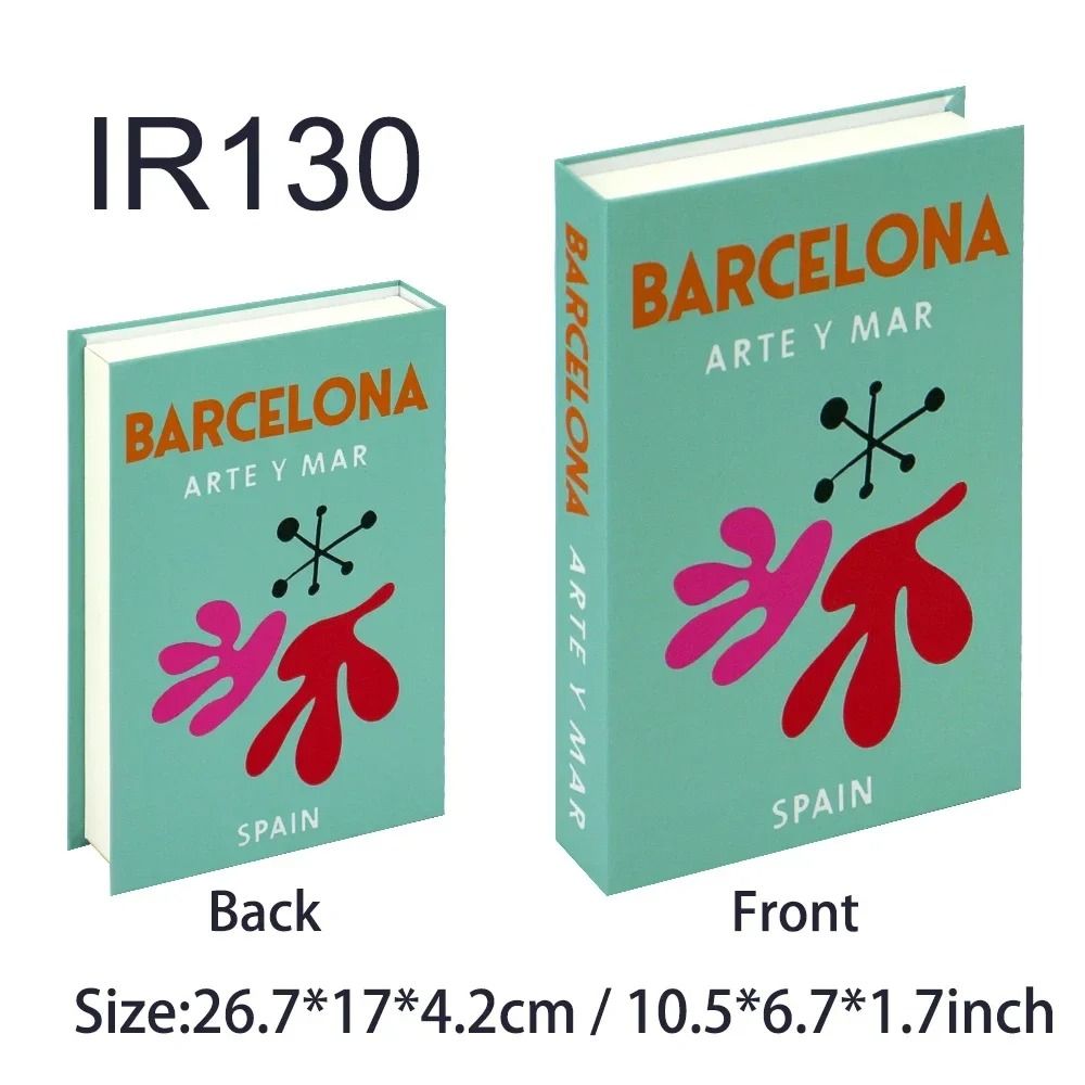 Travel Style Fake Book Decor Storage Box Decorative Coffee Table Book Box 16