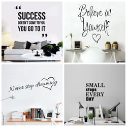 inspirational wall quote sticker removable vinyl wall decal for home decor