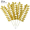 Artificial Palm Leaves Gold Tropical Decor Fake Silk Leaf Set 20