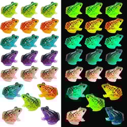 mini frog figurines luminous resin terrarium garden decor set
