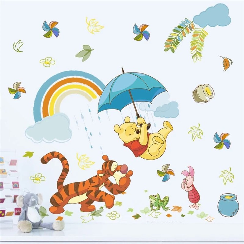 Winnie The Pooh Wall Sticker Cute Cartoon Kids Room Wall Decal 21