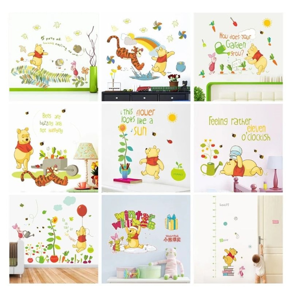 Winnie The Pooh Wall Sticker Cute Cartoon Kids Room Wall Decal 25