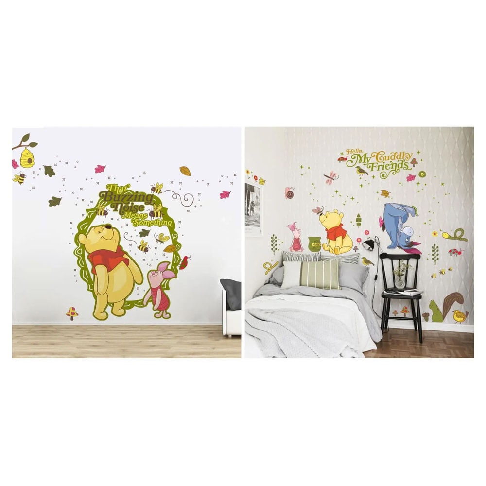 Winnie The Pooh Wall Sticker Cute Cartoon Kids Room Wall Decal 14