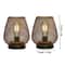 LED Lantern Table Lamp Set Metal Cage Cordless Decorative Light 2