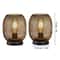 LED Lantern Table Lamp Set Metal Cage Cordless Decorative Light 3