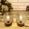 LED Lantern Table Lamp Set Metal Cage Cordless Decorative Light 6