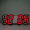3D LED Digital Wall Clock With Temperature Date And Alarm Display 6