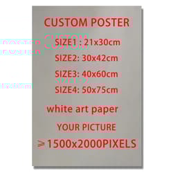 custom anime poster personalized wall art matte paper character print