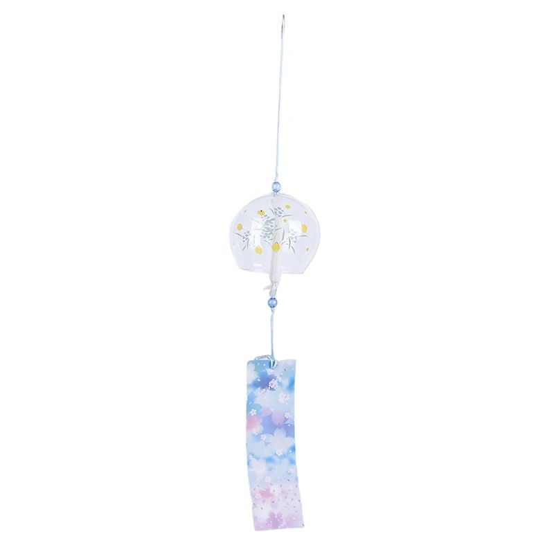 Japanese Glass Wind Chime Sakura Hanging Bell Cherry Blossom Decor 1