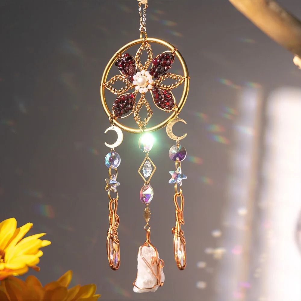 Crystal Wind Chime Sun Catcher Prism Hanging Moon Sun Decor 13