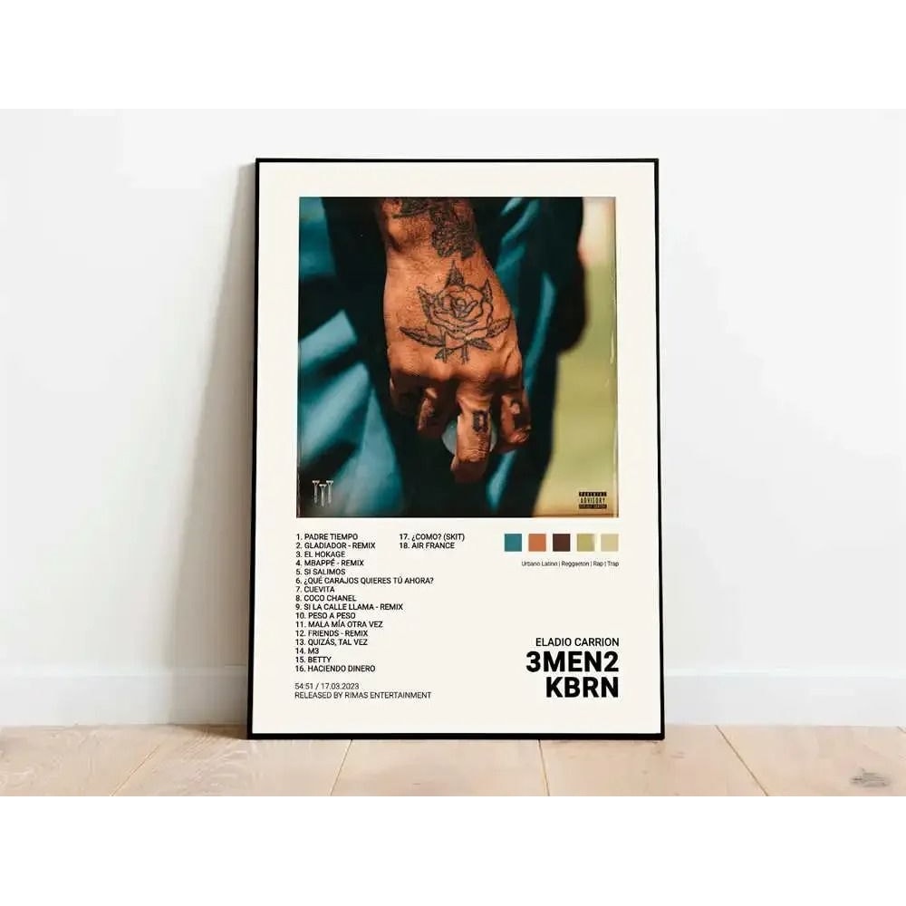 Latin Rap Music Poster Canvas Album Cover Aesthetic Wall Art Print 0