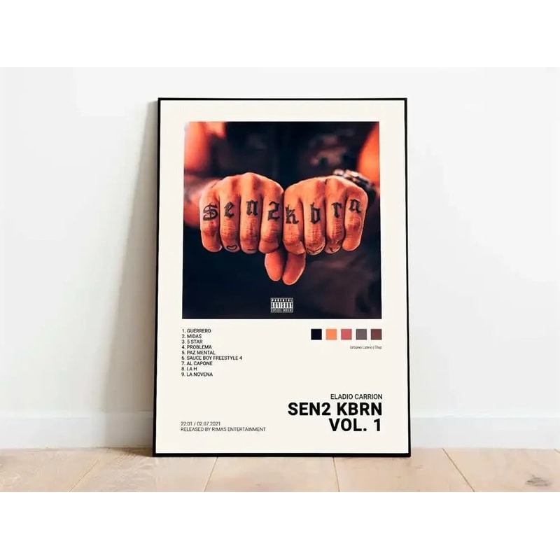 Latin Rap Music Poster Canvas Album Cover Aesthetic Wall Art Print 1