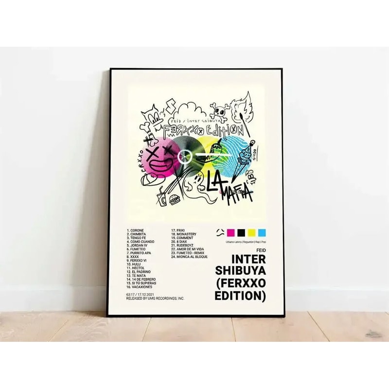 Latin Rap Music Poster Canvas Album Cover Aesthetic Wall Art Print 27