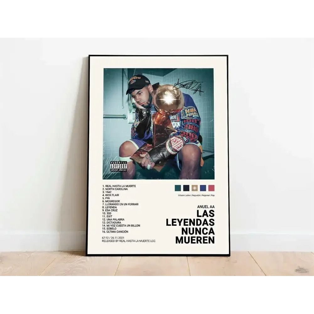 Latin Rap Music Poster Canvas Album Cover Aesthetic Wall Art Print 19