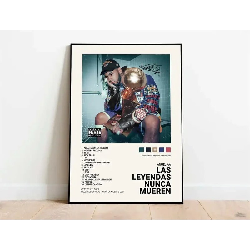 Latin Rap Music Poster Canvas Album Cover Aesthetic Wall Art Print 19