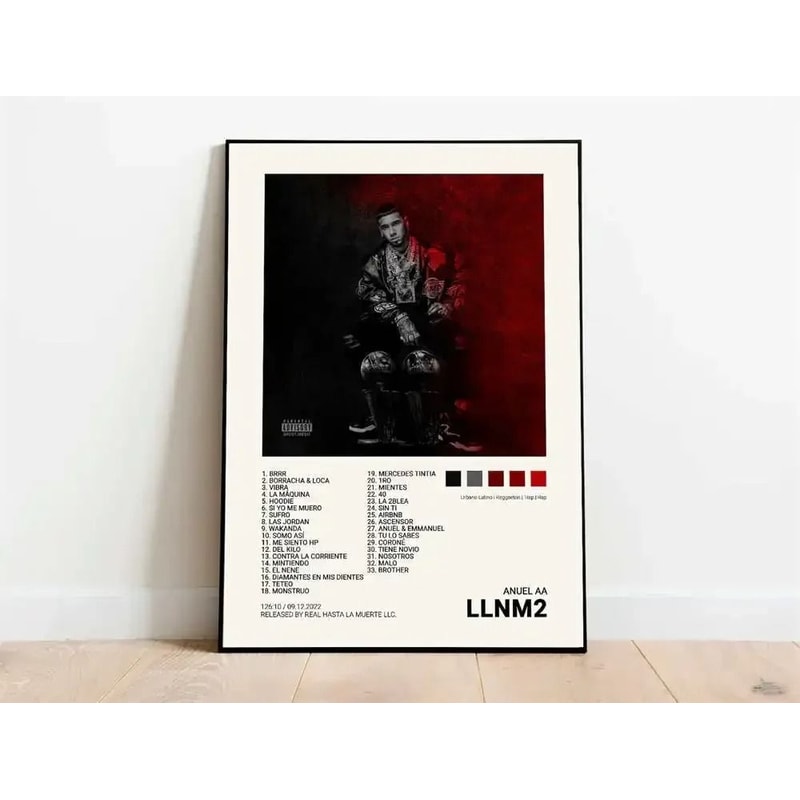Latin Rap Music Poster Canvas Album Cover Aesthetic Wall Art Print 20