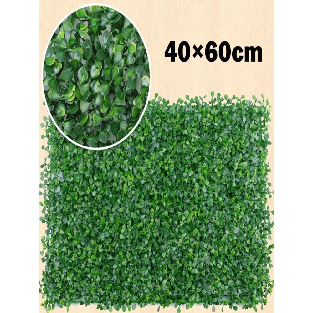 Artificial Plant Wall Greenery Panels Fake Grass Hedge Wall Decor 2