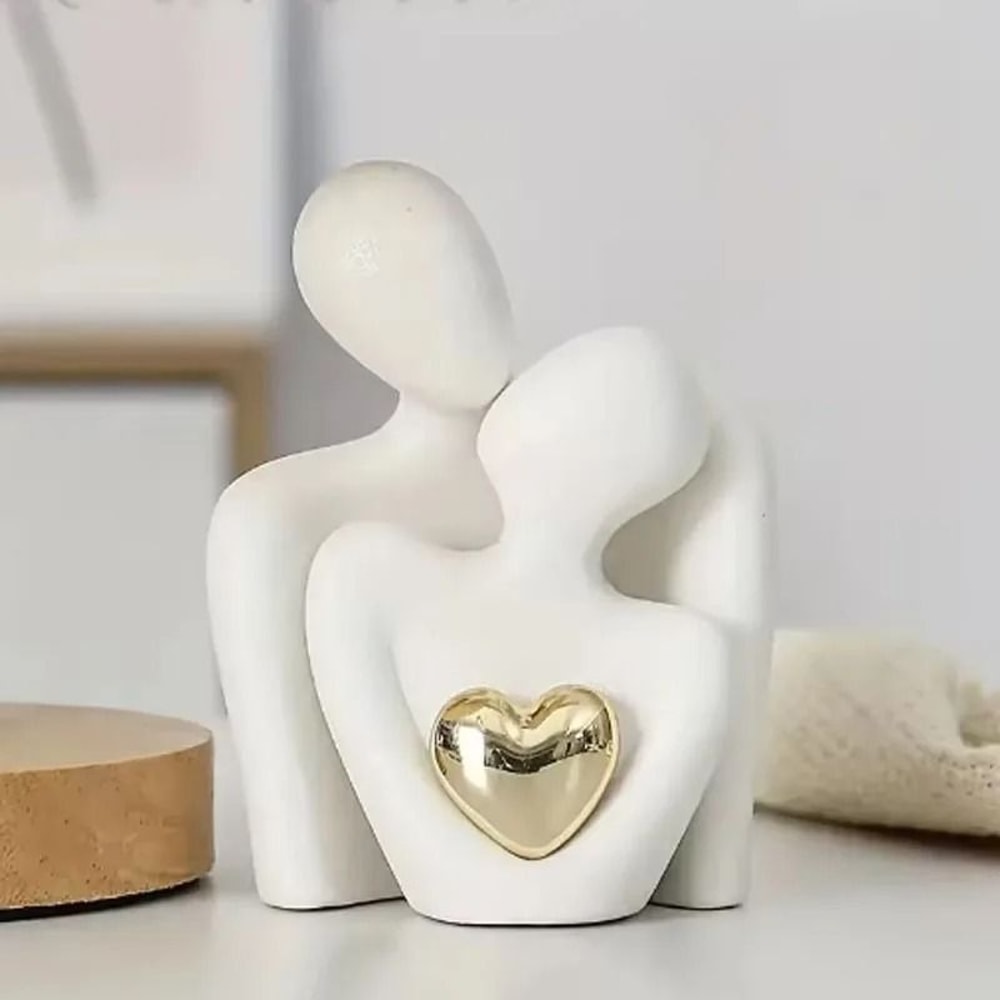 Romantic Couple Statue Love Embrace Figurine Home Decor Gift 5