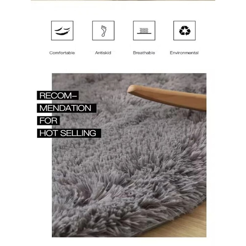 Fluffy Round Carpet Plush Area Rug Soft Non Slip Kids Play Mat 10