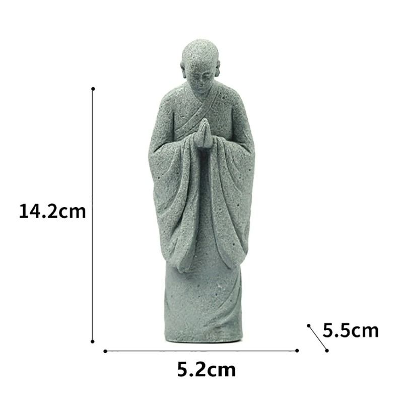 Zen Garden Decor Mini Monk Statue For Aquarium Landscaping And Terrarium Display 3