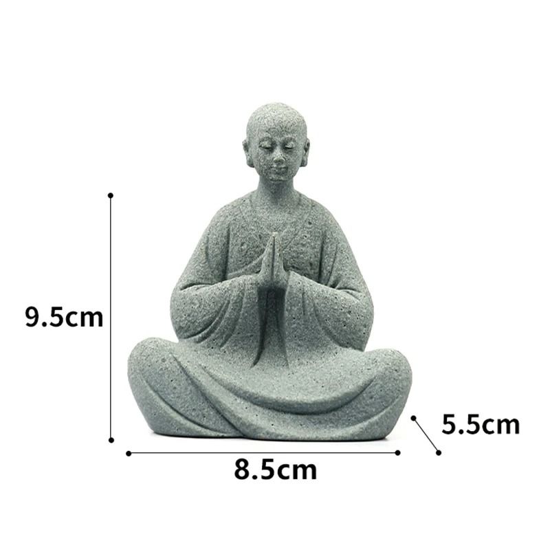 Zen Garden Decor Mini Monk Statue For Aquarium Landscaping And Terrarium Display 4