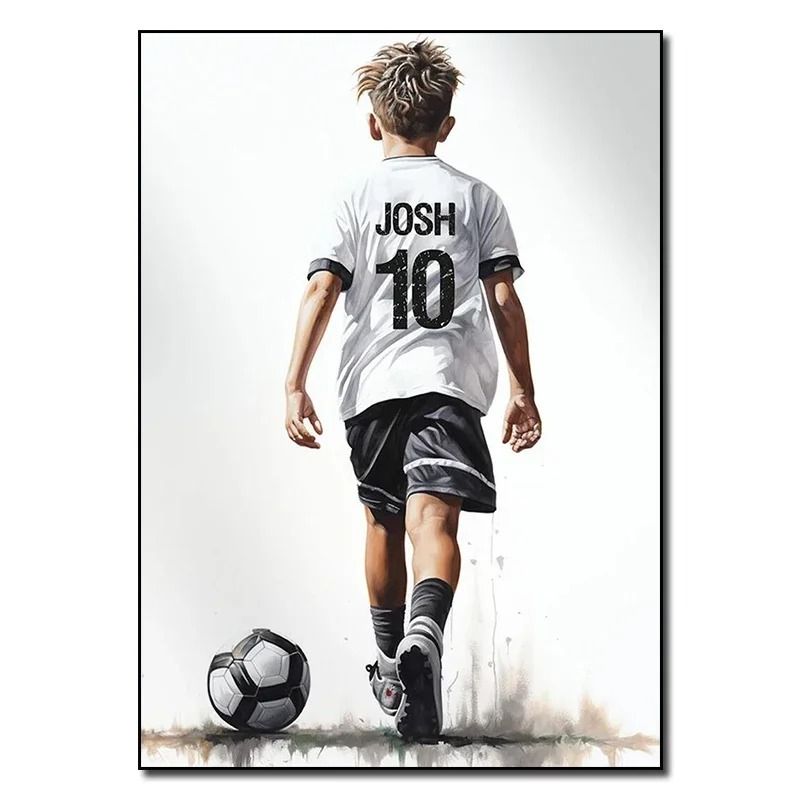 Personalized Football Poster Custom Football Wall Art With Name Sports Wall Decor 1