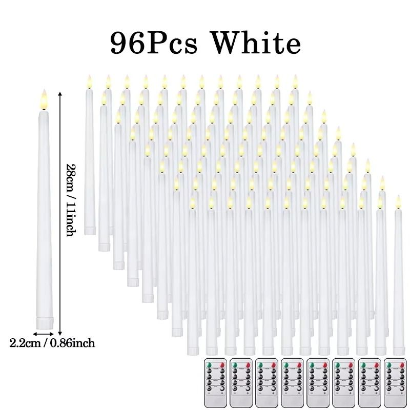 Flameless Taper Candles Battery Operated LED Flickering Candles For Wedding And Home Decor 11