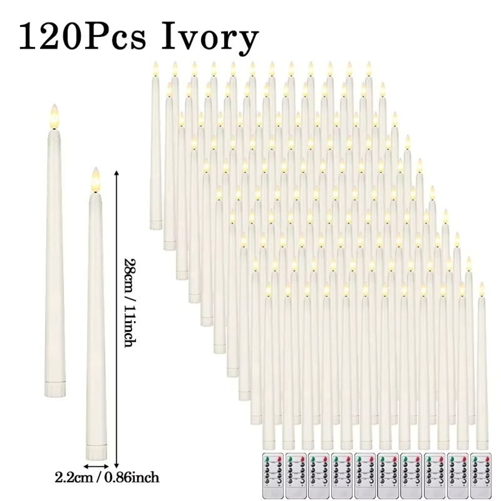 Flameless Taper Candles Battery Operated LED Flickering Candles For Wedding And Home Decor 14