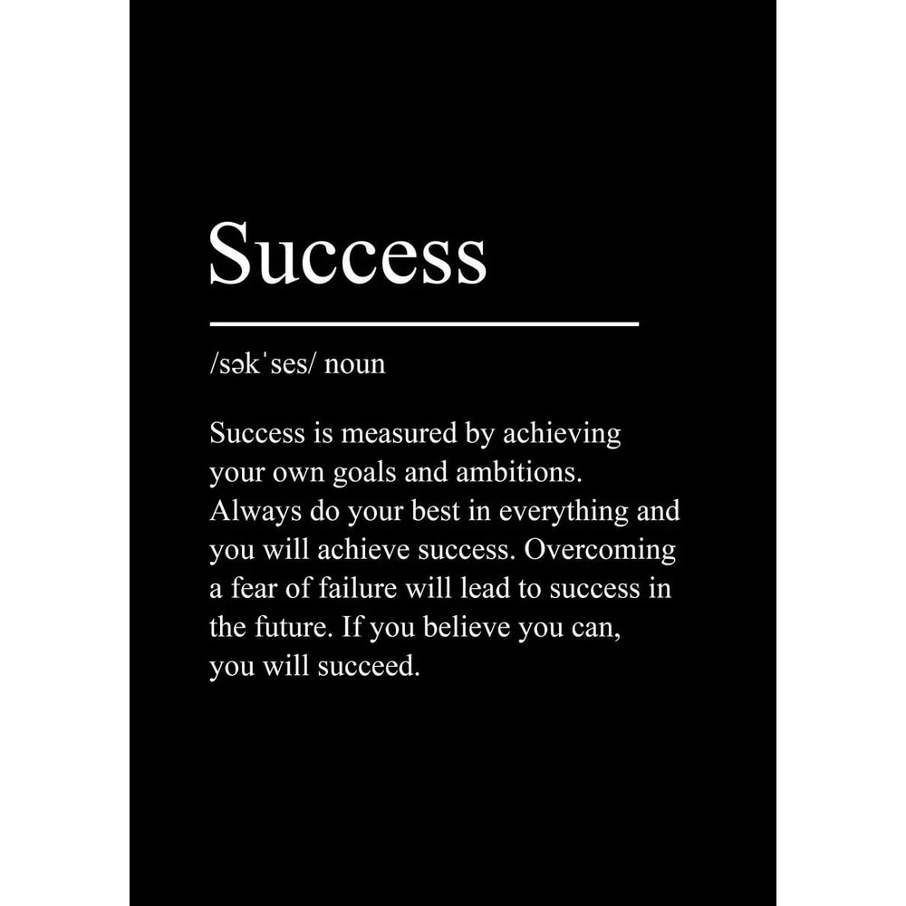 Motivational Wall Art Inspirational Quote Poster Minimalist Typography Canvas Print 18