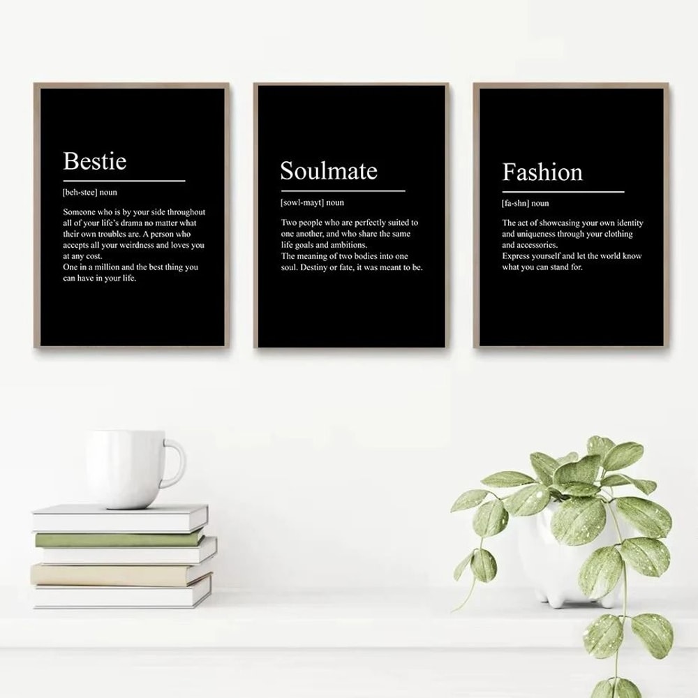 Motivational Wall Art Inspirational Quote Poster Minimalist Typography Canvas Print 0