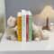 Cute Bear Bookend Decor Cream Style Resin Book Holder For Shelf And Home Display 8