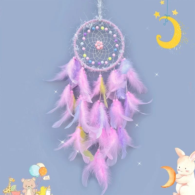 Handmade Dream Catcher Wind Chime Hanging Decor Boho Wall Pendant For Bedroom And Home 4