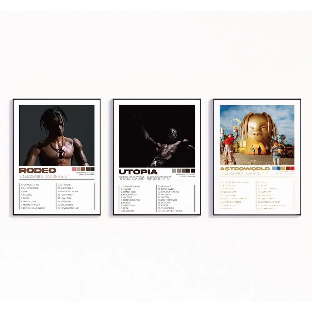 Modern Rap Album Cover Canvas Wall Art Set Music Poster Prints For Room Decor 4