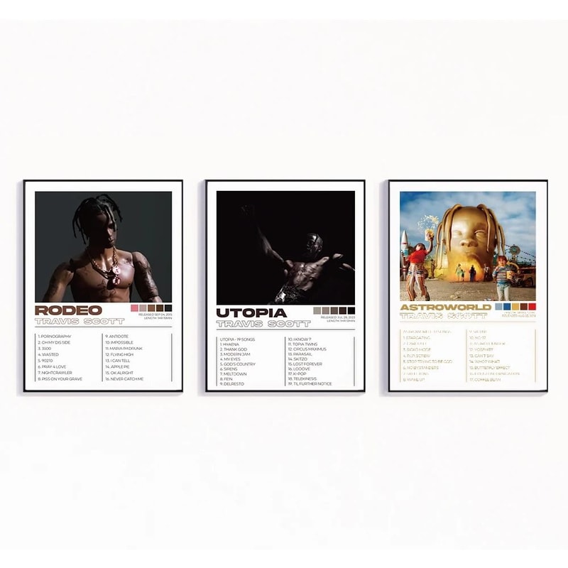Modern Rap Album Cover Canvas Wall Art Set Music Poster Prints For Room Decor 4