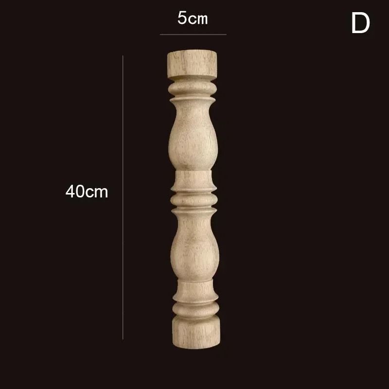 Vintage Carved Wood Spindle Column Decorative Furniture Applique For Cabinet And Home Accent 8