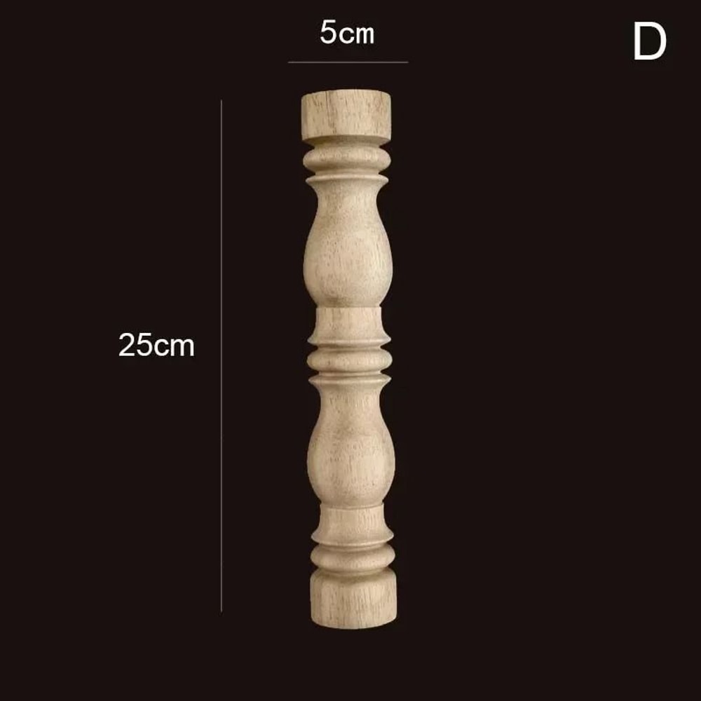Vintage Carved Wood Spindle Column Decorative Furniture Applique For Cabinet And Home Accent 12
