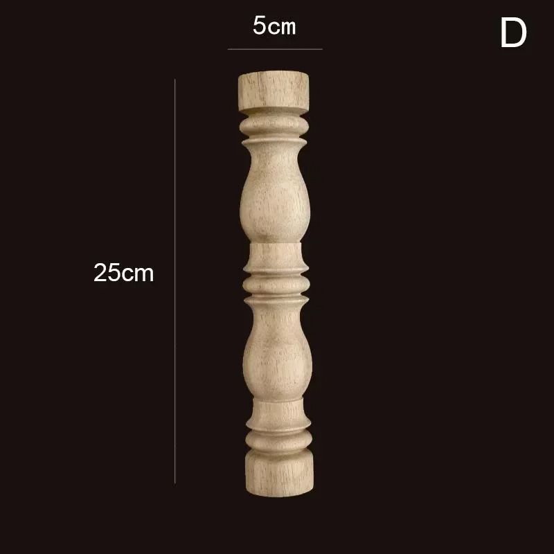Vintage Carved Wood Spindle Column Decorative Furniture Applique For Cabinet And Home Accent 12