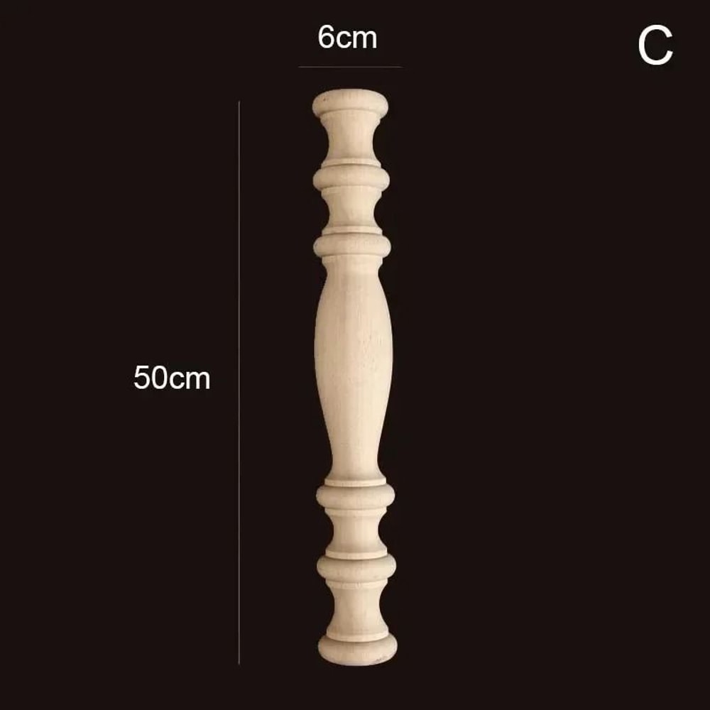 Vintage Carved Wood Spindle Column Decorative Furniture Applique For Cabinet And Home Accent 16