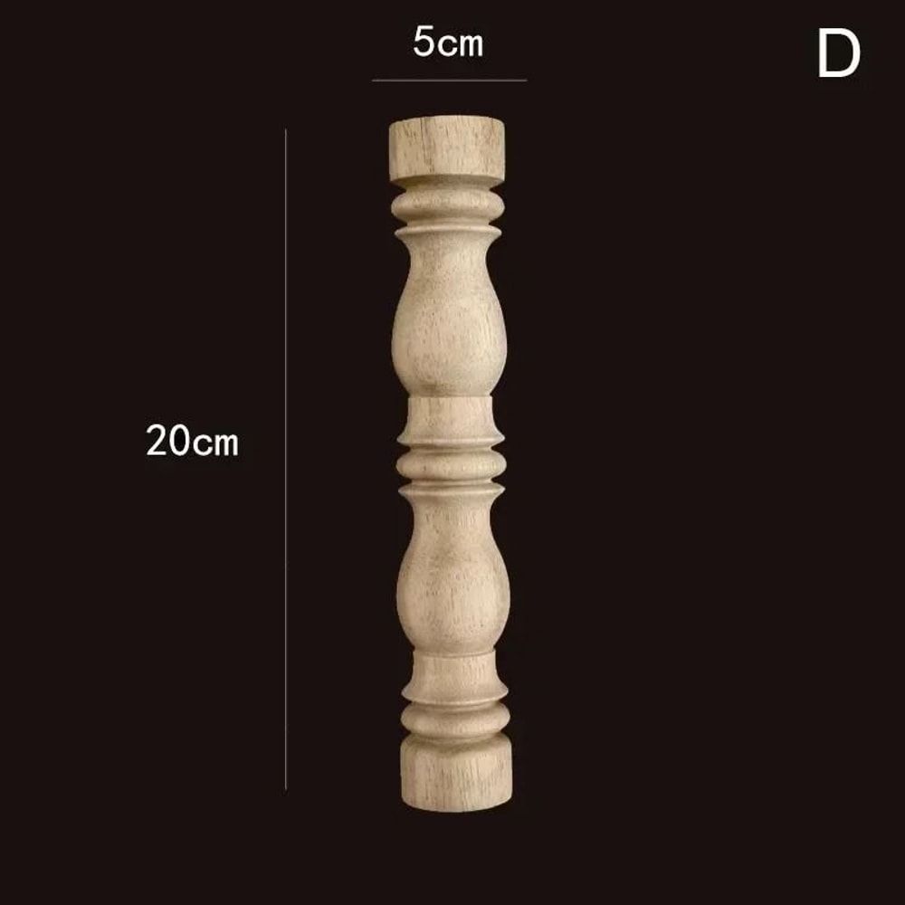 Vintage Carved Wood Spindle Column Decorative Furniture Applique For Cabinet And Home Accent 10