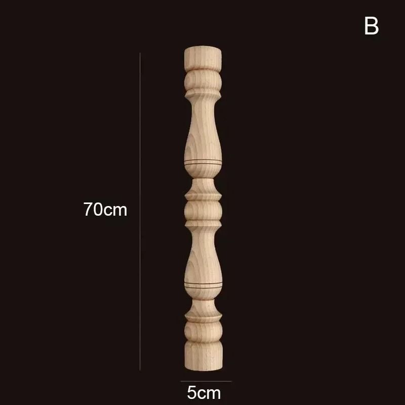 Vintage Carved Wood Spindle Column Decorative Furniture Applique For Cabinet And Home Accent 29
