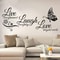 Live Laugh Love Butterfly Wall Sticker Vinyl Quote Decal Flower Wall Decor For Living Room 4