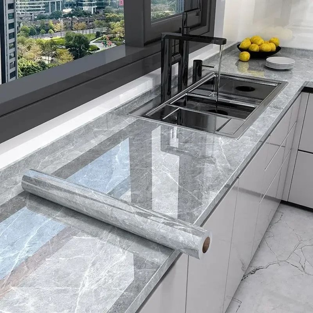 Marble Self Adhesive Wallpaper Waterproof Oil Proof Contact Paper For Kitchen Countertops And Walls 22