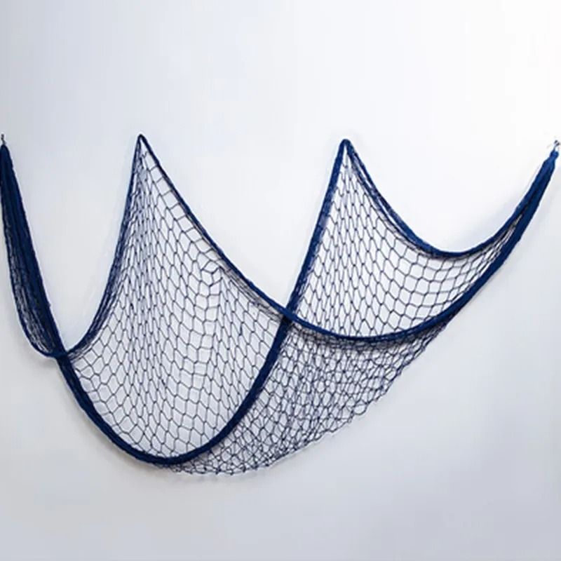 Nautical Fishing Net Wall Decor Mediterranean Style Hanging Net For Home And Party Decoration 1