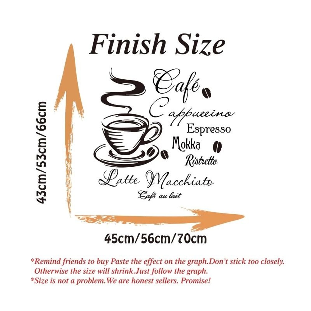 Coffee Bar Wall Sticker Vinyl Cafe Quote Decal For Kitchen And Dining Room Decor 3