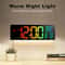 Large LED Digital Wall Clock With Remote RGB Display Temperature And Alarm For Home 5