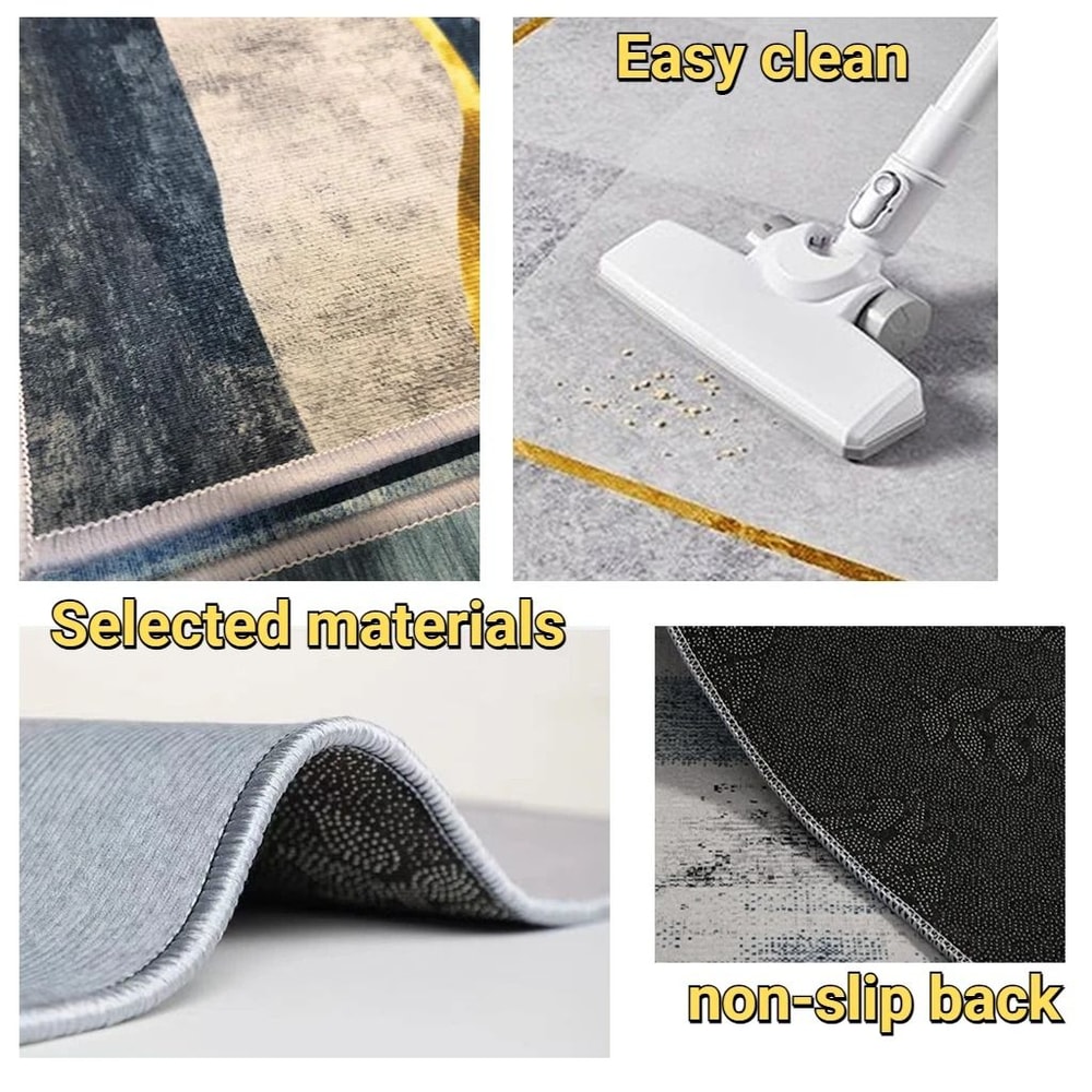 Luxury Marble Hallway Runner Rug Non Slip Abstract Carpet For Corridor And Living Room 11