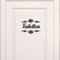 French Bathroom Door Sticker Waterproof Toilet Door Decal Floral Vinyl Wall Decor 0